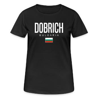 Dobrich Bulgarien - Frauen T-Shirt atmungsaktiv - Schwarz - Vorne - AI Model Female 172 light (172cm)