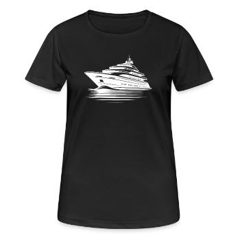 Pur sentiment de croisière, veuillez aller sur le pont solaire - T-shirt respirant Femme - noir - Devant - AI Model Female 172 light (172cm)