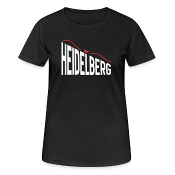 Heidelberg - T-shirt respirant Femme - noir - Devant - AI Model Female 172 light (172cm)