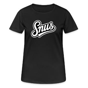 Snus - T-shirt Zyn Sac de nicotine - T-shirt respirant Femme - noir - Devant - AI Model Female 172 light (172cm)