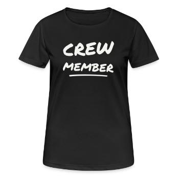 Lettrage au pinceau des membres de l’équipe - Événement du personnel - T-shirt respirant Femme - noir - Devant - AI Model Female 172 light (172cm)