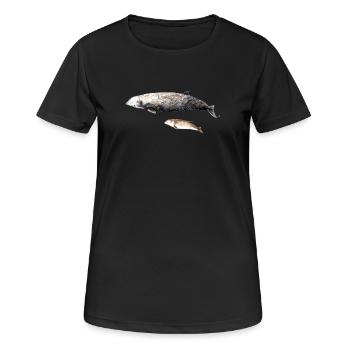 baleine à bec de Cuvier - baleine à bec baleine à bec de Cuvier - T-shirt respirant Femme - noir - Devant - AI Model Female 172 light (172cm)