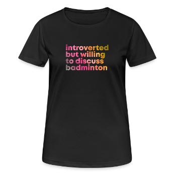 Badminton Badminton Badminton - T-shirt respirant Femme - noir - Devant - AI Model Female 172 light (172cm)