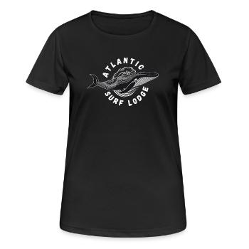 Atlantic Surf Lodge - Women's Breathable T-Shirt - black - Front - AI Model Female 172 light (172cm)
