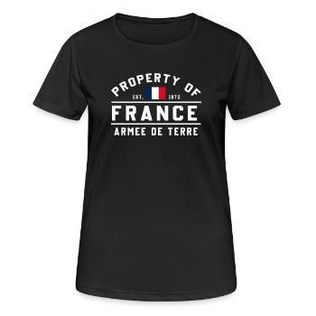 French Military Stencil Design - Women's Breathable T-Shirt - black - Front - AI Model Female 172 light (172cm)