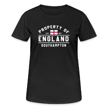 Drapeau de l’Angleterre Motif Southampton - T-shirt respirant Femme - noir - Devant - AI Model Female 172 light (172cm)