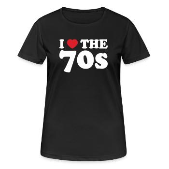I love retro 70s - Women's Breathable T-Shirt - black - Front - AI Model Female 172 light (172cm)