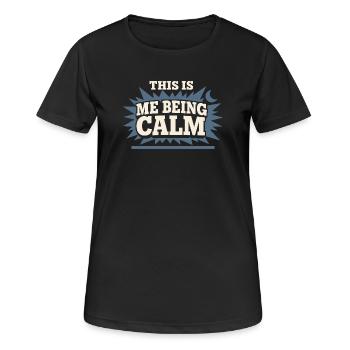 Périménopause Humour Périménopause - T-shirt respirant Femme - noir - Devant - AI Model Female 172 light (172cm)