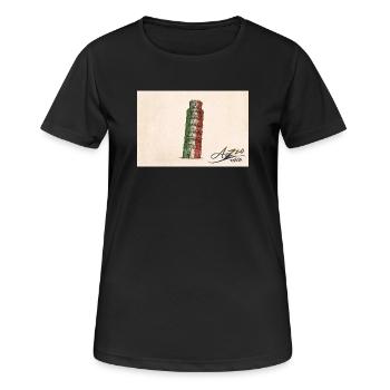 Azzo - Frauen T-Shirt atmungsaktiv - Schwarz - Vorne - AI Model Female 172 light (172cm)