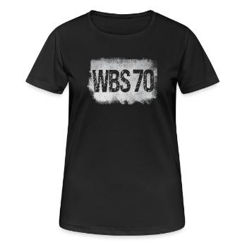 WBS 70 Wohnung DDR Plattenbau - Frauen T-Shirt atmungsaktiv - Schwarz - Vorne - AI Model Female 172 light (172cm)