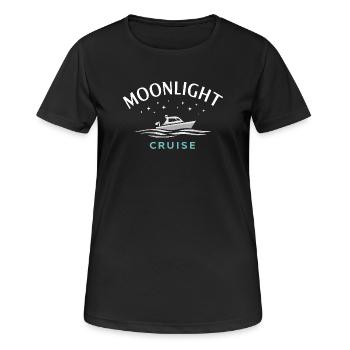 Navigation de nuit avec - T-shirt respirant Femme - noir - Devant - AI Model Female 172 light (172cm)