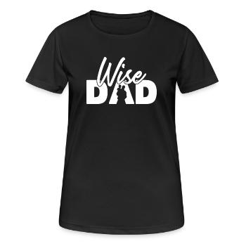 Wise Dad Silhouette Vaterschaft Elternschaft - Frauen T-Shirt atmungsaktiv - Schwarz - Vorne - AI Model Female 172 light (172cm)