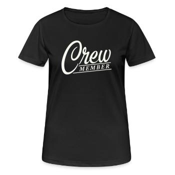 membre d’équipage - T-shirt respirant Femme - noir - Devant - AI Model Female 172 light (172cm)