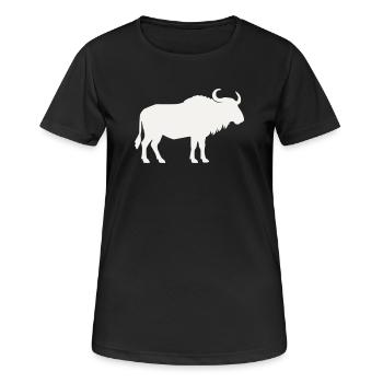 Silhouette du bison sauvage - T-shirt respirant Femme - noir - Devant - AI Model Female 172 light (172cm)