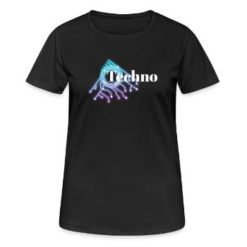 Nébuleuse du Circuit Techno - T-shirt respirant Femme - noir - Devant - AI Model Female 172 light (172cm)