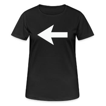 Flèche - T-shirt respirant Femme - noir - Devant - AI Model Female 172 light (172cm)
