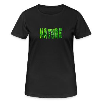 nature - Frauen T-Shirt atmungsaktiv - Schwarz - Vorne - AI Model Female 172 light (172cm)