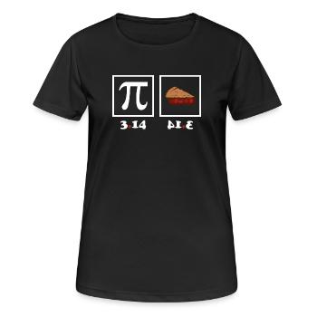 Pi Day Pie - Frauen T-Shirt atmungsaktiv - Schwarz - Vorne - AI Model Female 172 light (172cm)