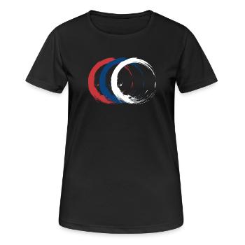 Serbien - Frauen T-Shirt atmungsaktiv - Schwarz - Vorne - AI Model Female 172 light (172cm)