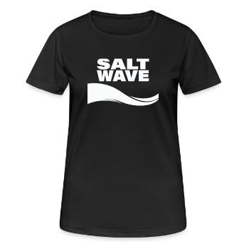 VAGUE DE SEL - T-shirt respirant Femme - noir - Devant - AI Model Female 172 light (172cm)