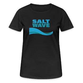 VAGUE DE SEL - T-shirt respirant Femme - noir - Devant - AI Model Female 172 light (172cm)