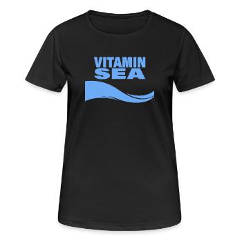 VITAMIN SEA - Women's Breathable T-Shirt - black - Front - AI Model Female 172 light (172cm)