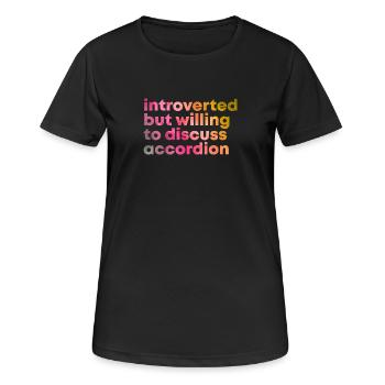 accordéon - T-shirt respirant Femme - noir - Devant - AI Model Female 172 light (172cm)