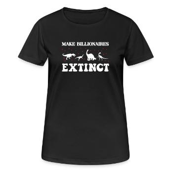 Make Billionaires Extinct - Women's Breathable T-Shirt - black - Front - AI Model Female 172 light (172cm)