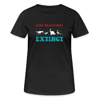 Make Billionaires Extinct - Women's Breathable T-Shirt - black - Front - AI Model Female 172 light (172cm)