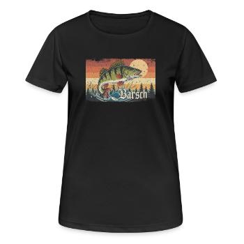Perch Fishing Perch Fishing Angler Nature - Women's Breathable T-Shirt - black - Front - AI Model Female 172 light (172cm)