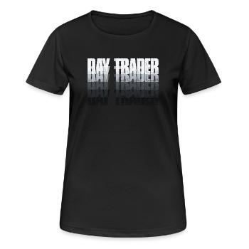 Day Trader Marché boursier Trader boursier - T-shirt respirant Femme - noir - Devant - AI Model Female 172 light (172cm)