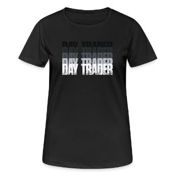 Day Trader Marché boursier Trader boursier - T-shirt respirant Femme - noir - Devant - AI Model Female 172 light (172cm)