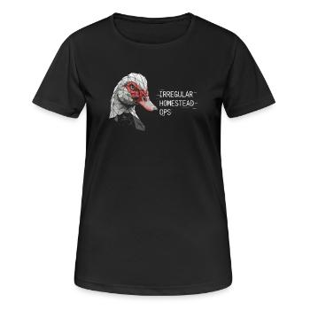Irregular Homestead Ops - Frauen T-Shirt atmungsaktiv - Schwarz - Vorne - AI Model Female 172 light (172cm)