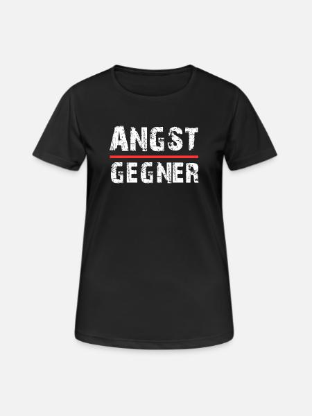 Gamer Angstgegner Furchtlos Kampfgeist - Frauen T-Shirt atmungsaktiv - Schwarz
