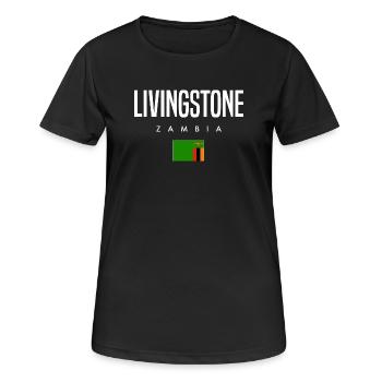 Livingstone Zambia - Women's Breathable T-Shirt - black - Front - AI Model Female 172 light (172cm)