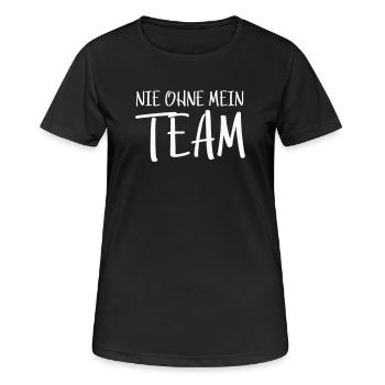 Mon équipe - T-shirt respirant Femme - noir - Devant - AI Model Female 172 light (172cm)
