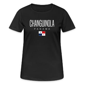 Changuinola Panama Panamaer - Frauen T-Shirt atmungsaktiv - Schwarz - Vorne - AI Model Female 172 light (172cm)