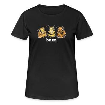 Bourdonnement des abeilles – Bourdonnement drôle pour les amateurs d’abeilles - T-shirt respirant Femme - noir - Devant - AI Model Female 172 light (172cm)