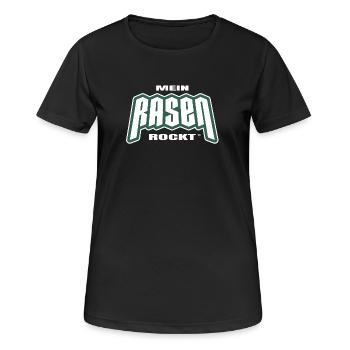 Ma pelouse est géniale - T-shirt respirant Femme - noir - Devant - AI Model Female 172 light (172cm)