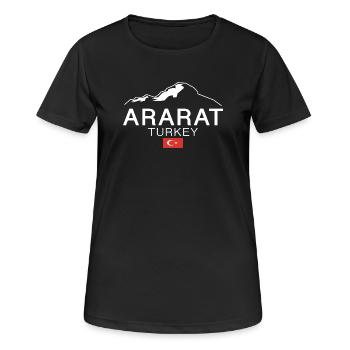Türkei Ararat Berg Geschenk - Frauen T-Shirt atmungsaktiv - Schwarz - Vorne - AI Model Female 172 light (172cm)