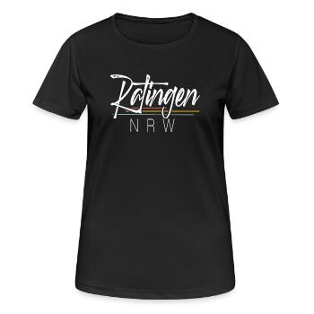 Ratingen Nrw - Frauen T-Shirt atmungsaktiv - Schwarz - Vorne - AI Model Female 172 light (172cm)