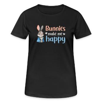 Rabbit Rabbit - Women's Breathable T-Shirt - black - Front - AI Model Female 172 light (172cm)