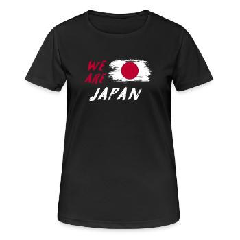 Wir sind Japan Flaggen Design - Frauen T-Shirt atmungsaktiv - Schwarz - Vorne - AI Model Female 172 light (172cm)