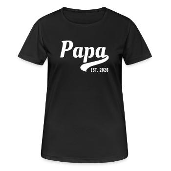 Papa established 2026 - Women's Breathable T-Shirt - black - Front - AI Model Female 172 light (172cm)