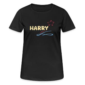 Star Harry - T-shirt respirant Femme - noir - Devant - AI Model Female 172 light (172cm)