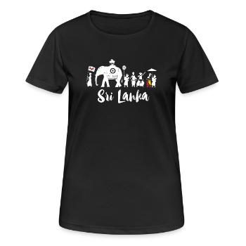 Kandy Esala Perahera Sri Lanka - Dalada Perahara - Women's Breathable T-Shirt - black - Front - AI Model Female 172 light (172cm)
