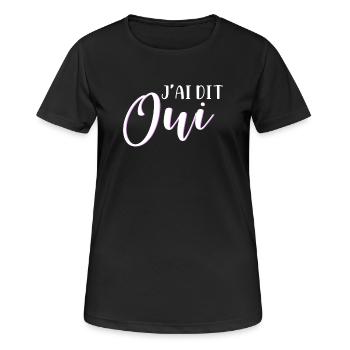 Ich sagte ja - Frauen T-Shirt atmungsaktiv - Schwarz - Vorne - AI Model Female 172 light (172cm)