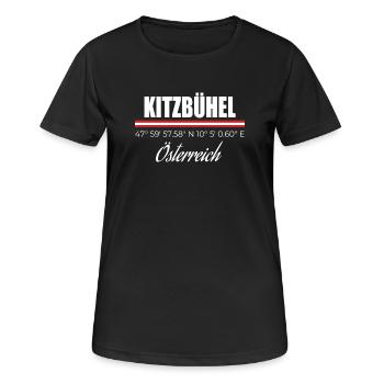Kitzbühel - T-shirt respirant Femme - noir - Devant - AI Model Female 172 light (172cm)