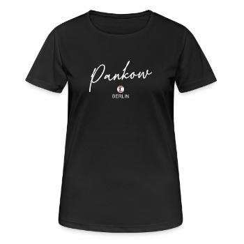 Pankow - Drapeau de Berlin - Ours de Berlin - Berlinerin - T-shirt respirant Femme - noir - Devant - AI Model Female 172 light (172cm)