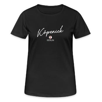 Köpenick - Drapeau de Berlin - Ours de Berlin - T-shirt respirant Femme - noir - Devant - AI Model Female 172 light (172cm)